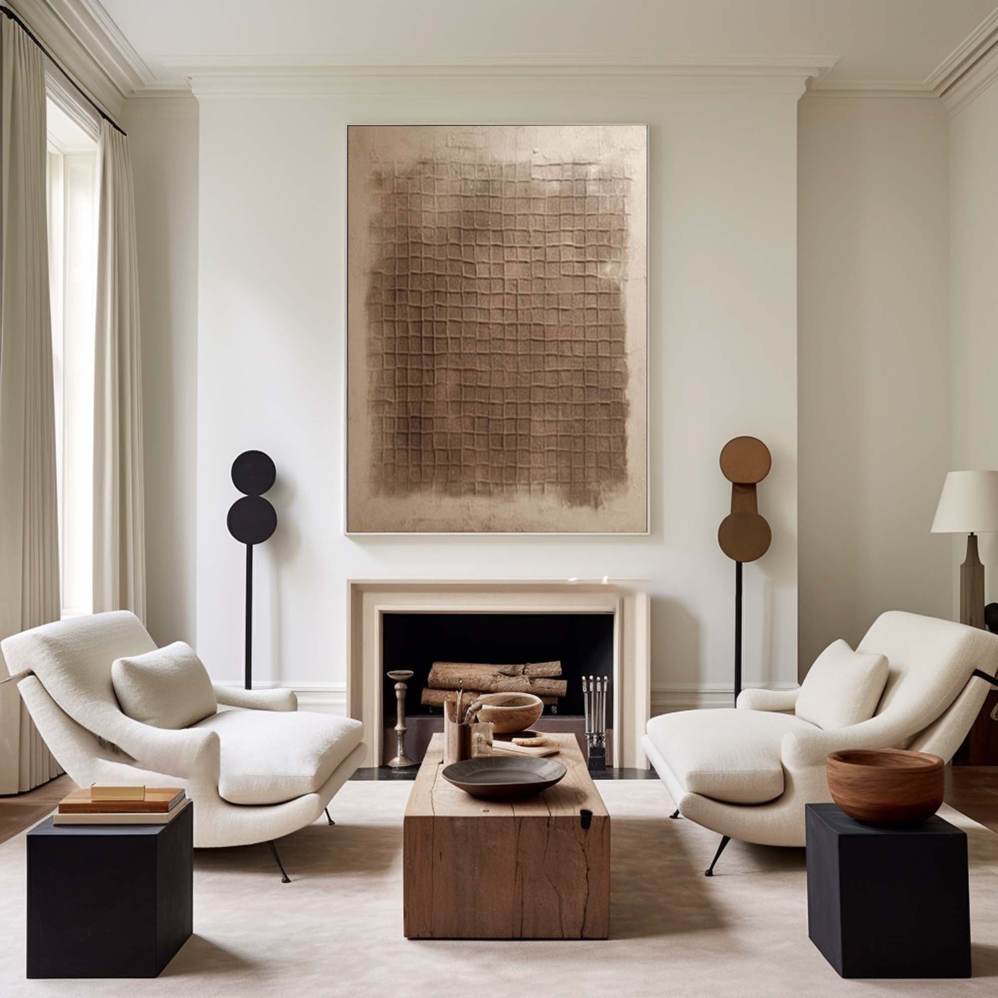 WabiSabi Wall Art with Textured Abstract Design for Modern Home Decor #TX250