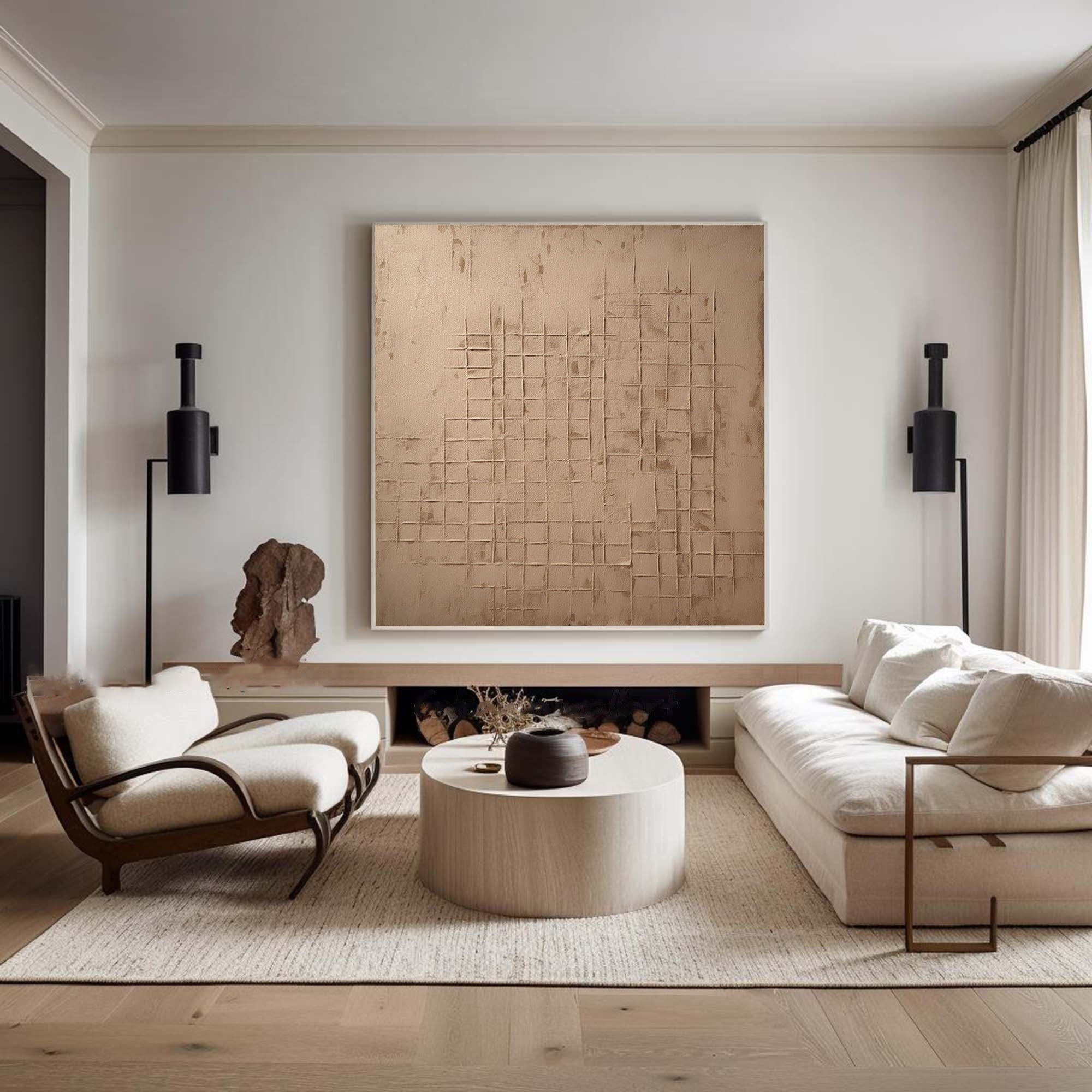 Textured Wabi Sabi Wall Art with Minimalist Design for Modern Home Decor #TX248