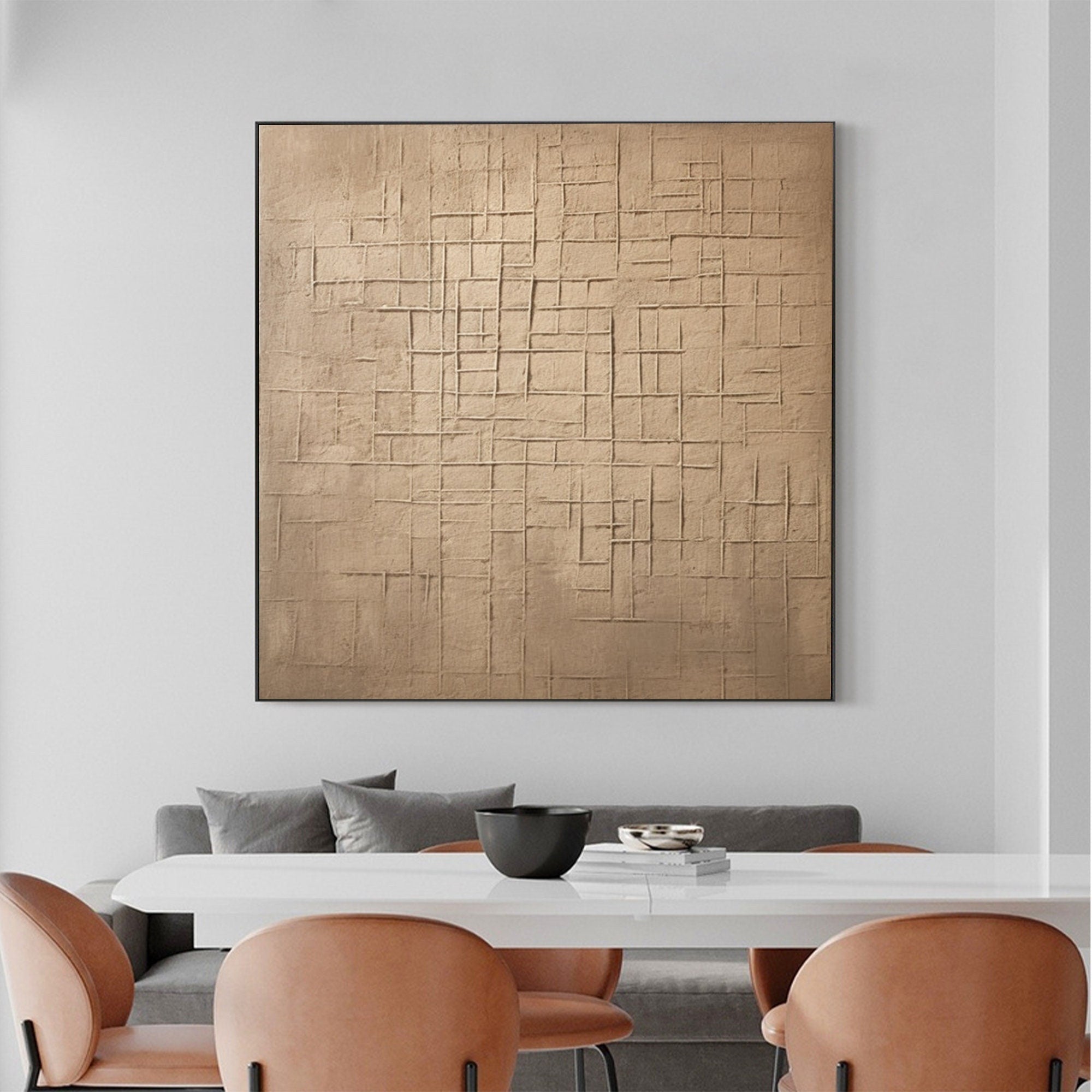 Wabi Sabi Textured Abstract Wall Art for Modern Living Room and Dining Area #TX245