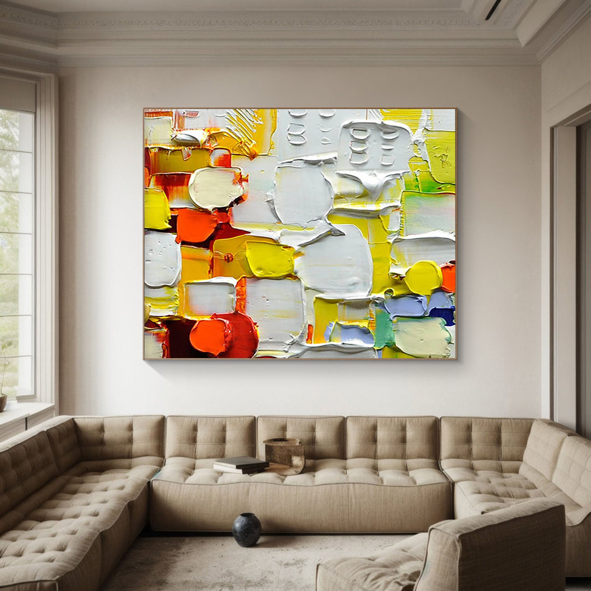 Abstract Textured Wall Art for Contemporary Home Decor #CA008