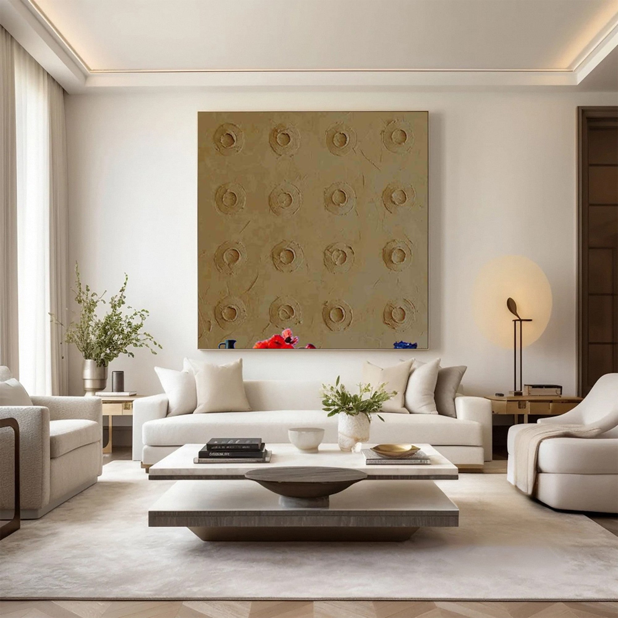 WabiSabi Wall Art Textured Plaster Painting for Modern Wall Artwork #TX170