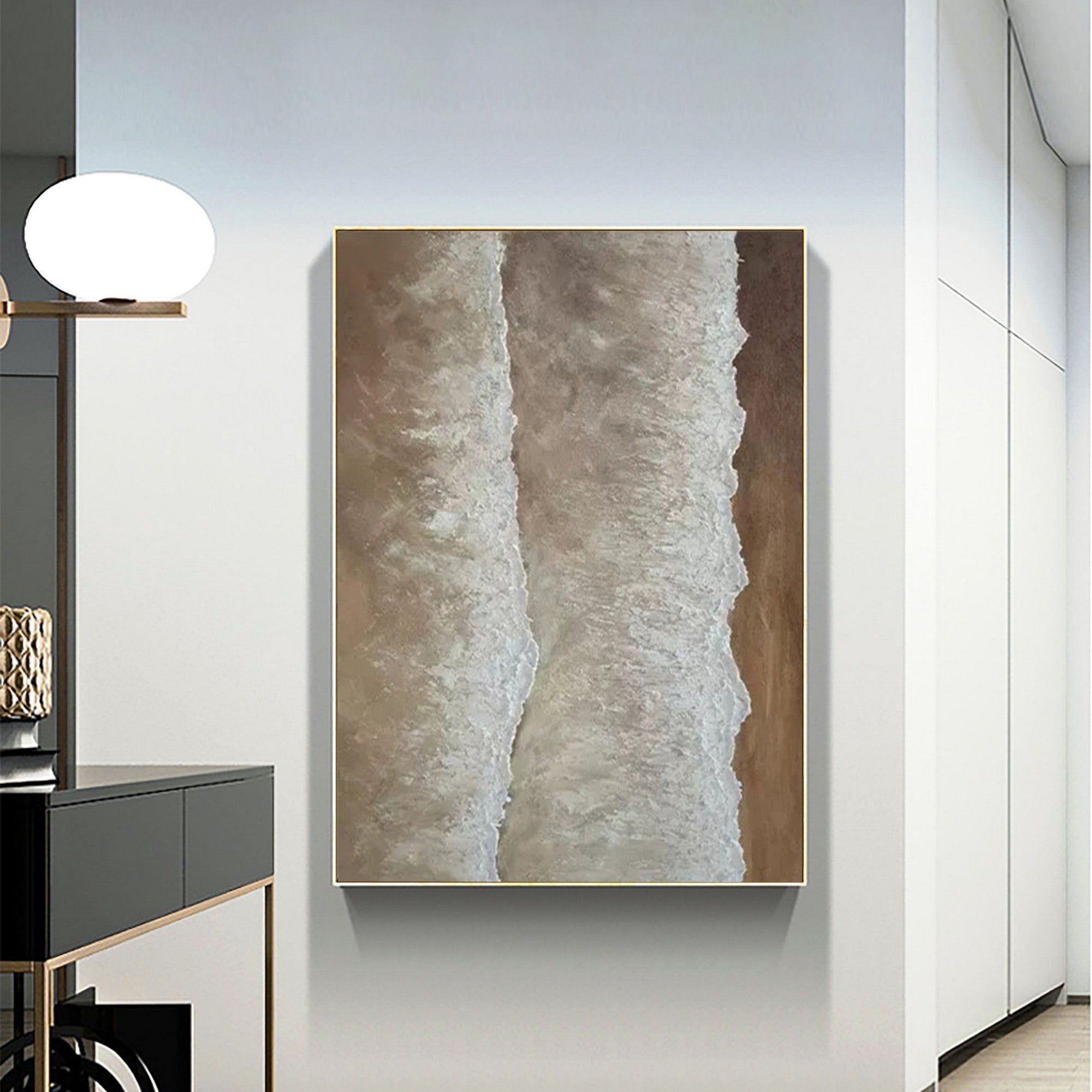 Wabi Sabi Inspired Large Canvas Artwork for Contemporary Home Decor #TX128