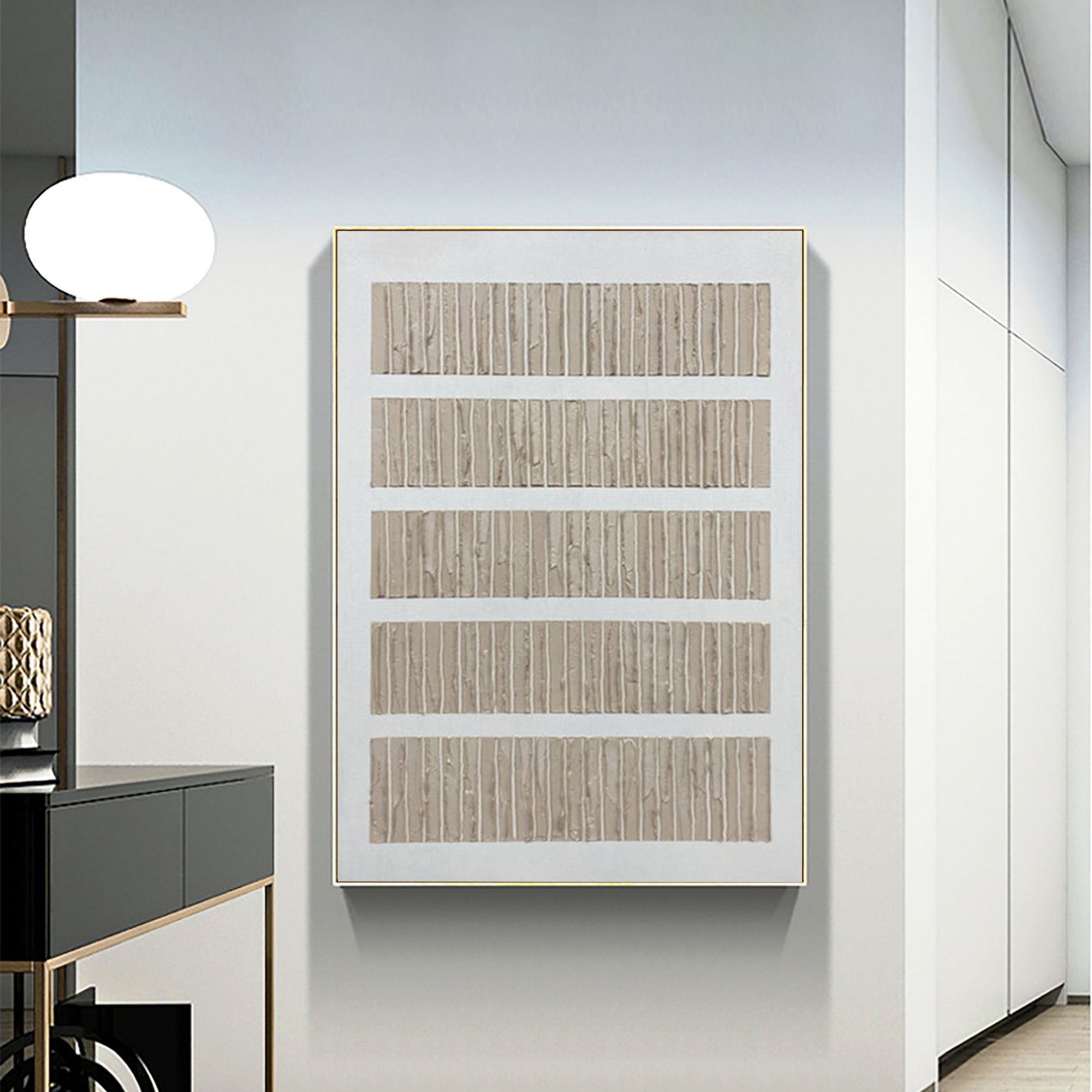 WabiSabi Textured Rectangular Wall Art Perfect for Contemporary Interior Decor #TX163