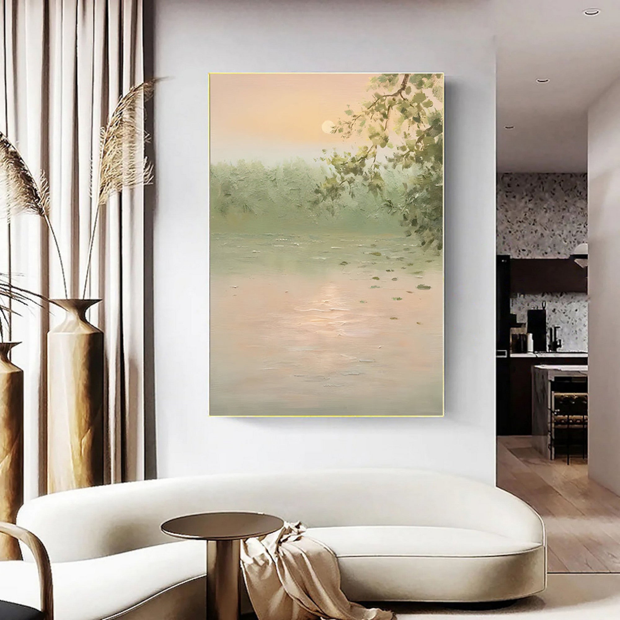 Elegant Textured Abstract Wabi Sabi Art for Living Room and Bedroom #TX054