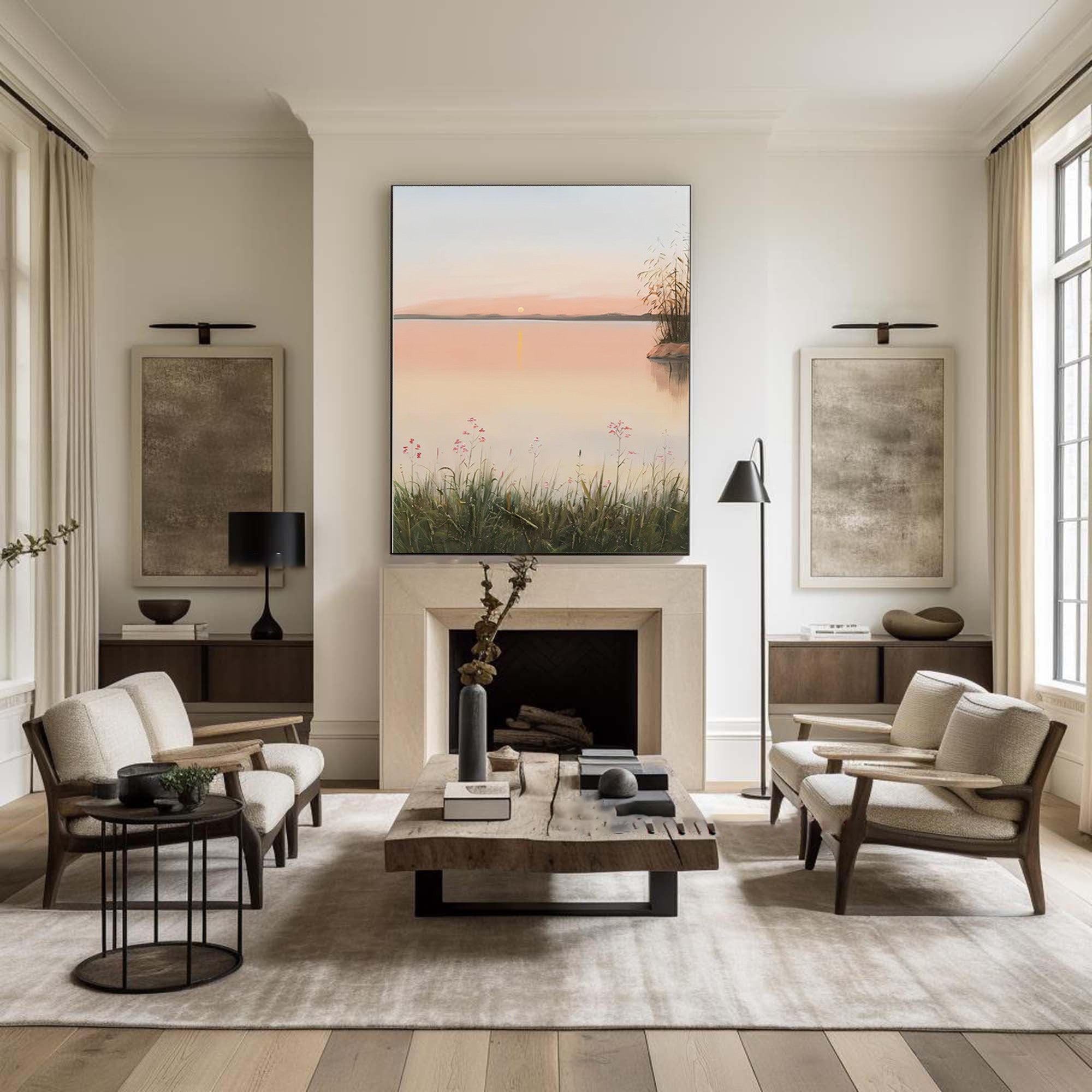 Textured Wabi Sabi Abstract Art for Contemporary Living Room and Bedroom #TX057