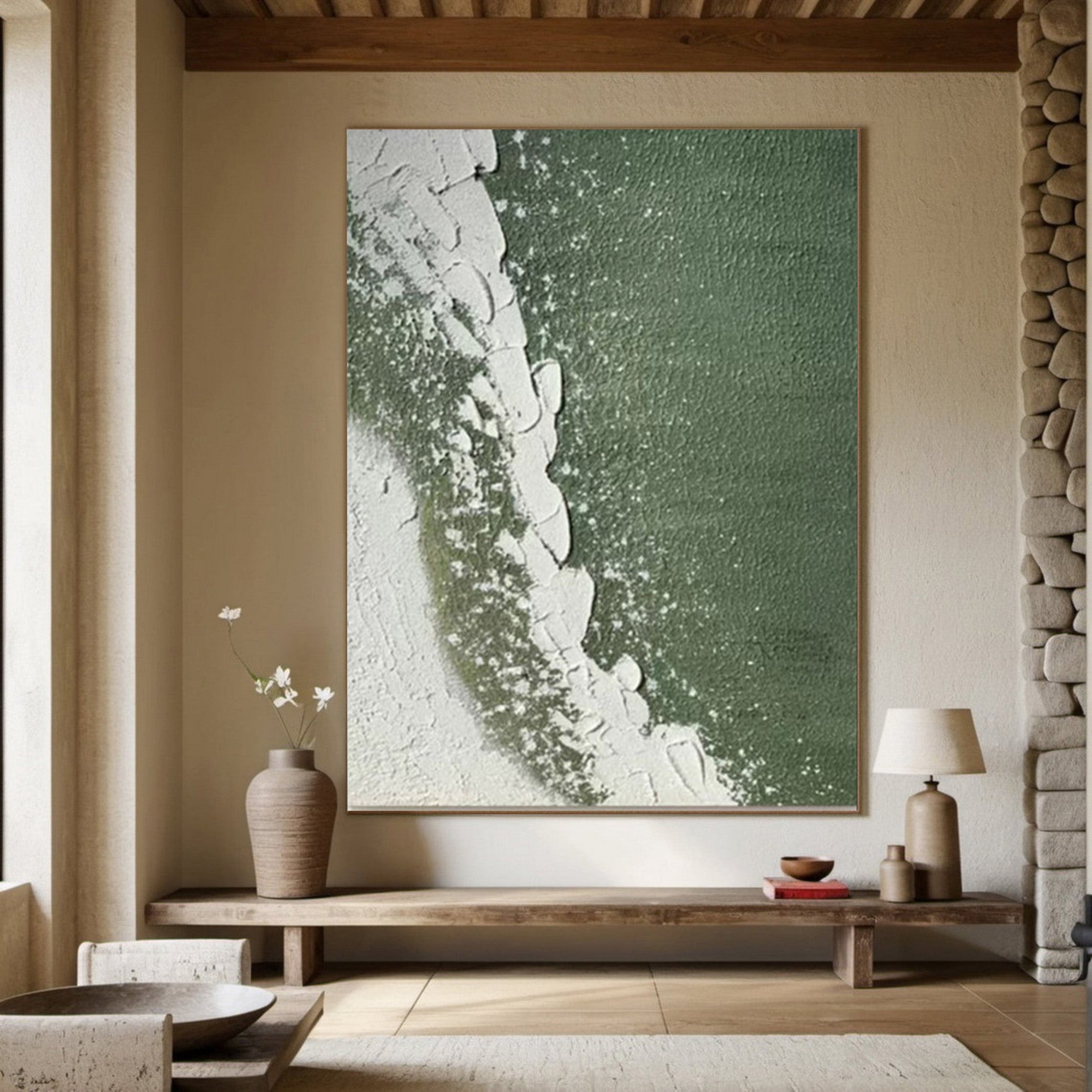 Wabi Sabi Textured Art for Sale Framed Abstract Wall Artwork for Modern Home Decor #TX125